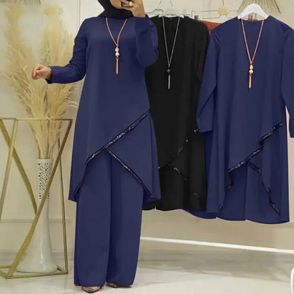 Muslimskt 2-delars Set – Blus & Vida Byxor Eid/Ramadan