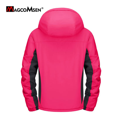 MAGCOMSEN Women's Winter Ski Jacket | Hiking & Trekking Fleece Snow Coat | Windproof Outdoor Outwear Parka | Snowboard Anorak