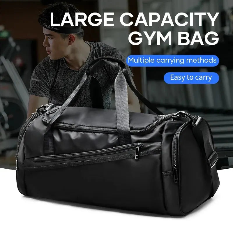 Likros Sports Gym Bag 40L – Stilren & Lätt Duffelväska med Skofack för Träning & Resa