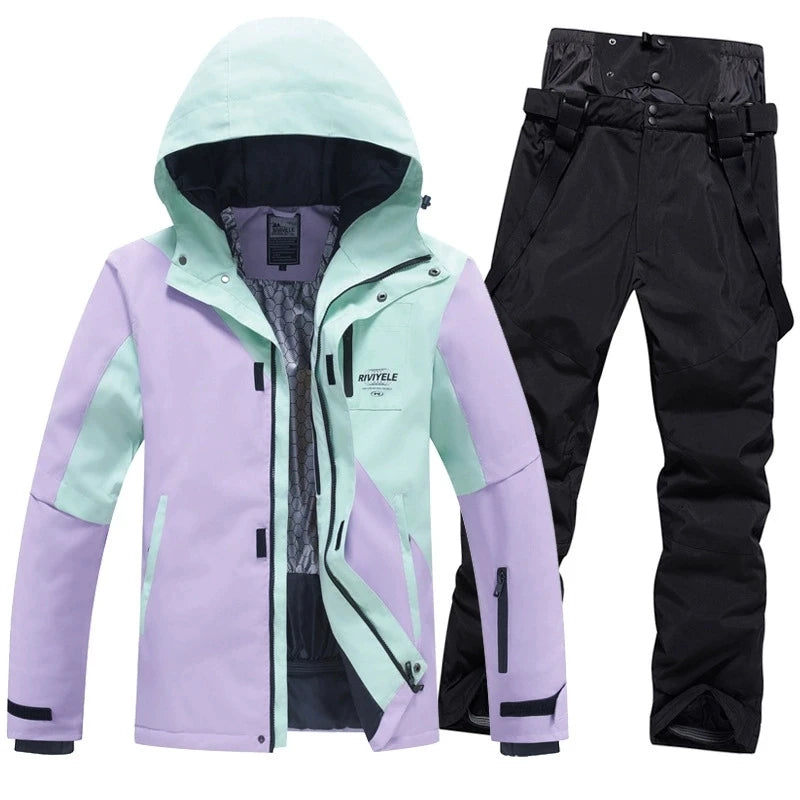Waterproof Ski Suit Sets for Men and Women, Pullover, Snow Costume, Jacket and Pant, Outdoor Clothing, Snowboarding, Winter