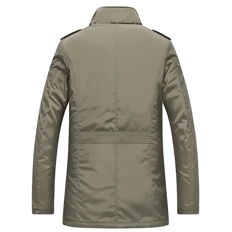 Herrjacka 2025 – Vindtät & Varm Lång Vinterkappa