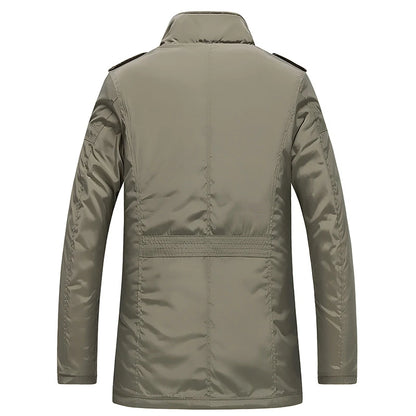Herrjacka 2025 – Vindtät & Varm Lång Vinterkappa