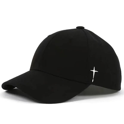 Unisex Baseballkeps med Broderad Cross – Elegant, Justerbar & Tidlös | Eurosane™