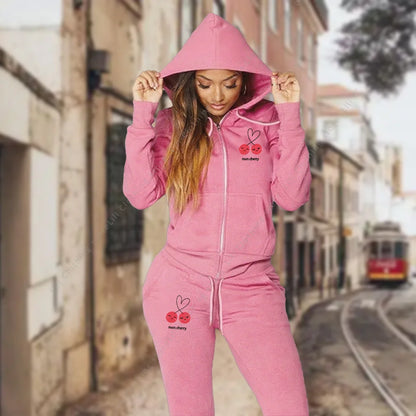 Dam Sportset – Hoodies & Sweatpants 2-delad Träningsdräkt