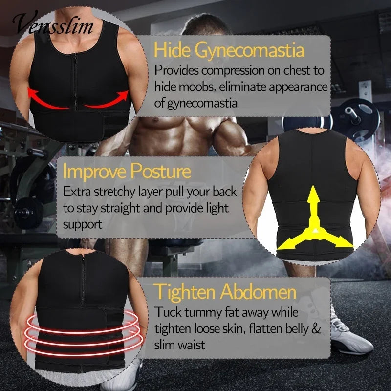 Herr Body Shaper – Slimmande Träningströja & Kompressionstopp