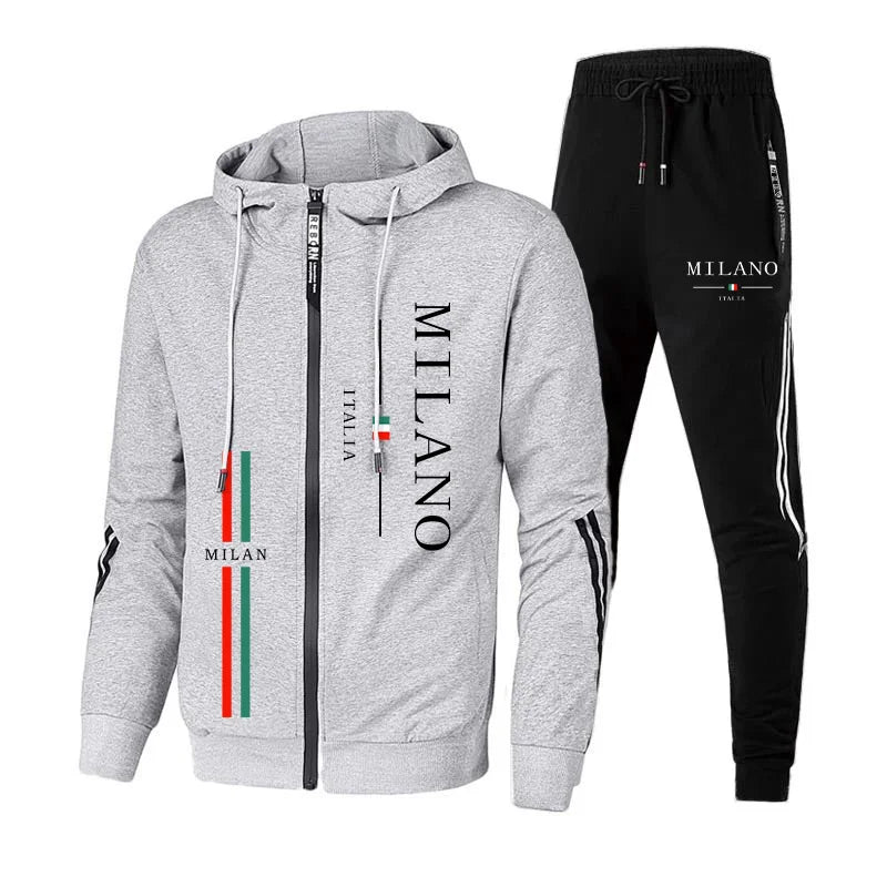 Sport Sweatshirts Men Daily Men Tracksuit Autumn Winter Hot Sales Travel Dressing Men's Parka Coat and Sweatpants Outdoor Hoodie