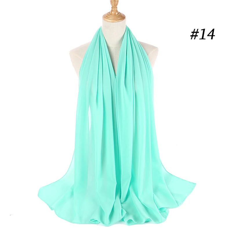 Muslim Chiffon Hijab – Elegant Sjalar & Slöja för Kvinnor