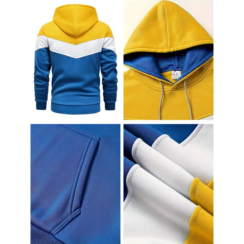 Herr tracksuit – Tricolor hoodie & byxor