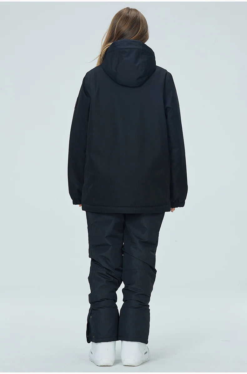 -35, Men and Women Snow Wear, Clothing for Snowboarding, Snow Ski Jacket and Pant Set, Snowboarding Clothing, Pure Color, Unsex