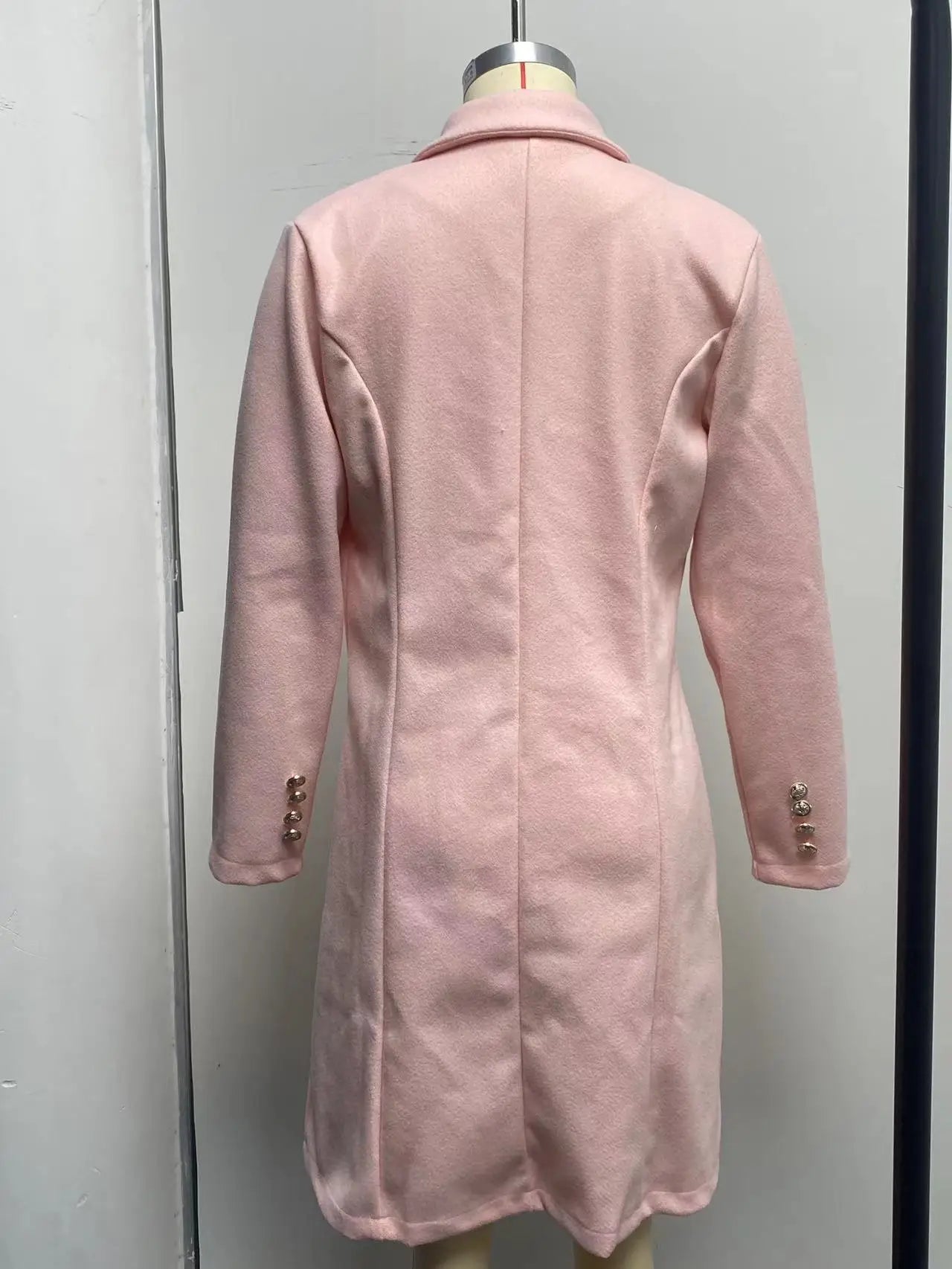 Damkappa i ull – lång trenchcoat, höst/vinter