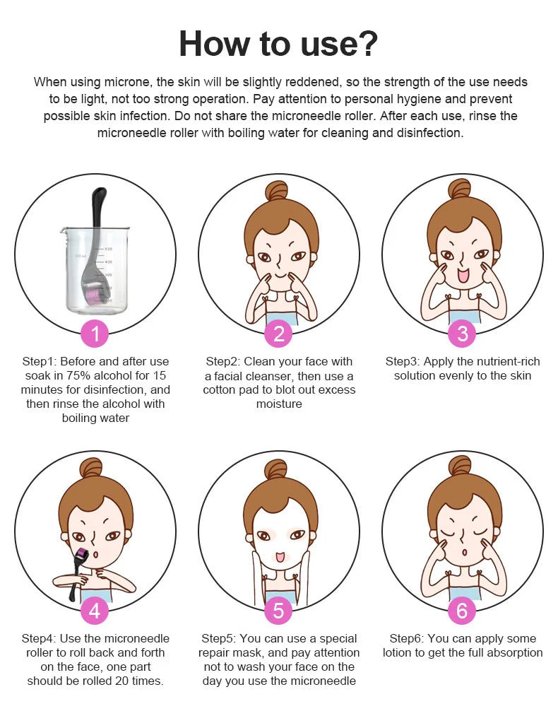 Micro-needling roller för hår- och skäggtillväxt