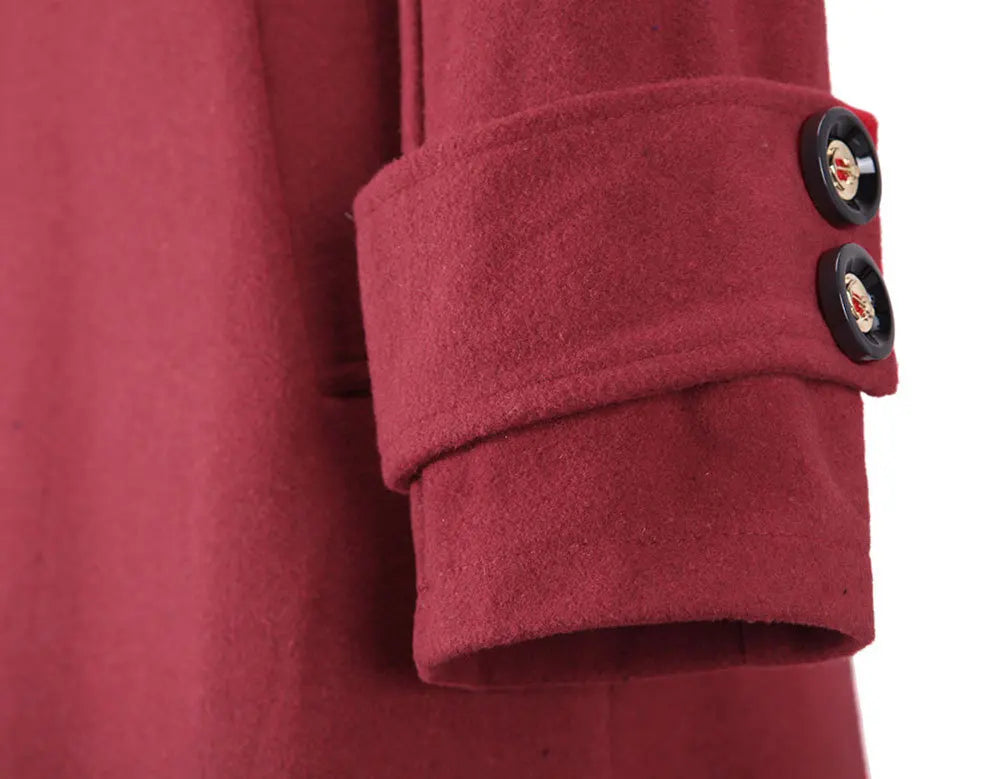 Long Wool Coat – Vintage Autumn & Winter Women’s Outwear