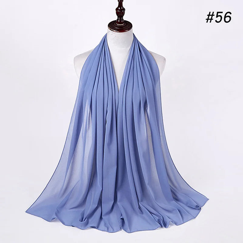 Muslim Chiffon Hijab – Elegant Sjalar & Slöja för Kvinnor