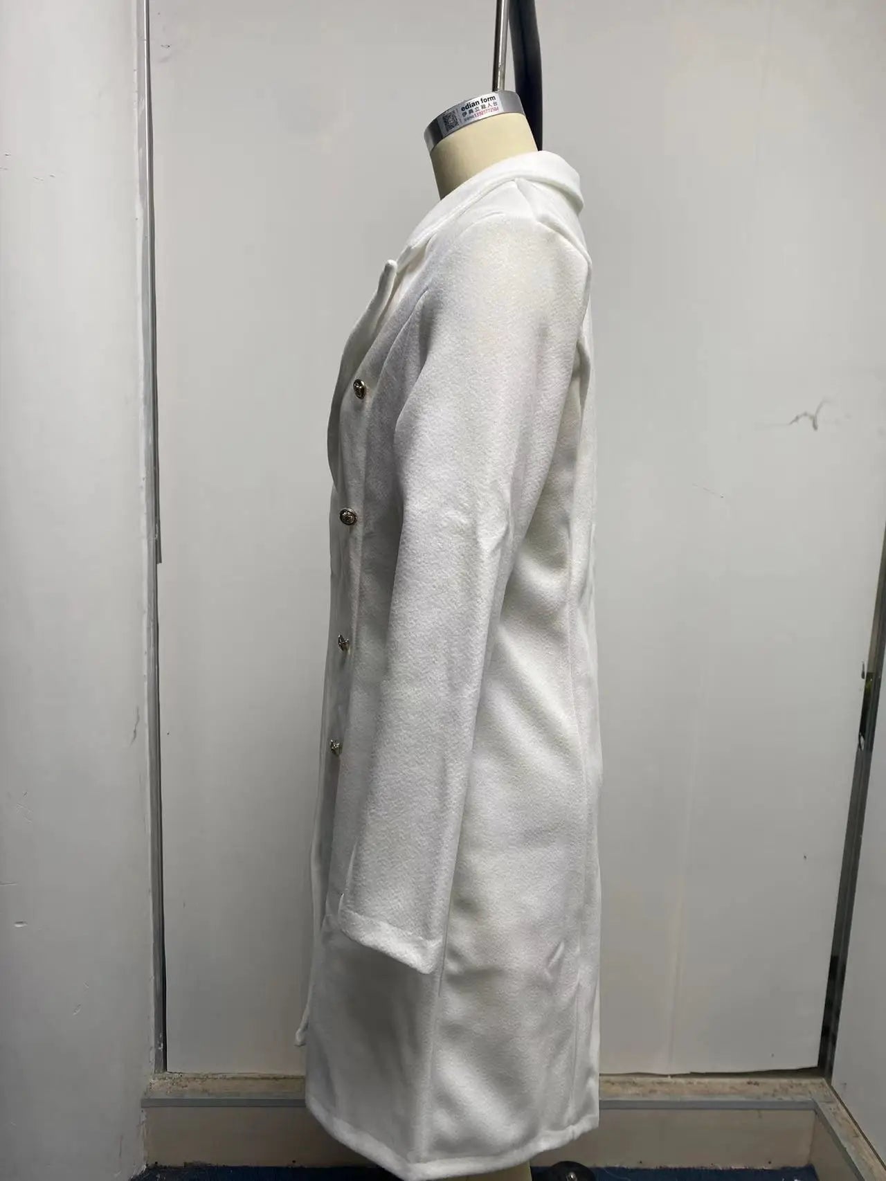 Damkappa i ull – lång trenchcoat, höst/vinter