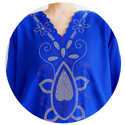 Damabaya – Chiffon med diamantdetaljer, lös passform