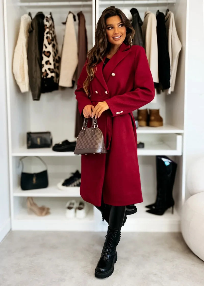 Damkappa i ull – vintage trenchcoat höst/vinter