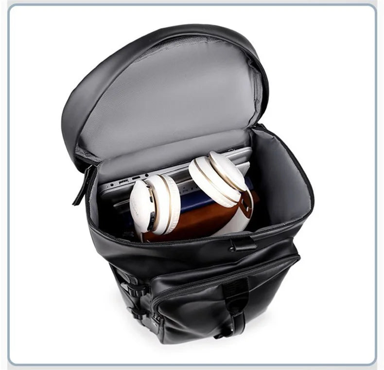 Gym Travel Backpack Versatile Faux Leather Bag for Men & Women Casual Outdoor Sports Shoulder Bags Fitness Weekender Duffel