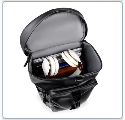 Gym Travel Backpack Versatile Faux Leather Bag for Men & Women Casual Outdoor Sports Shoulder Bags Fitness Weekender Duffel