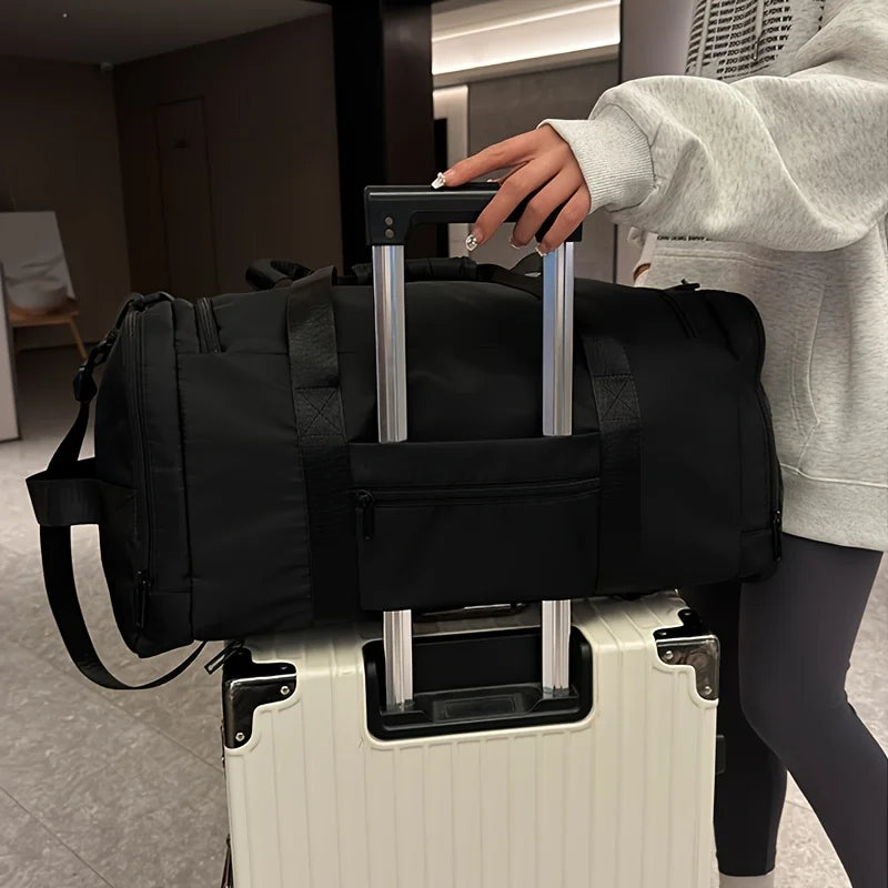 Large-capacity travel backpack, wet and dry separation sports gym bag, independent shoe storage compartment