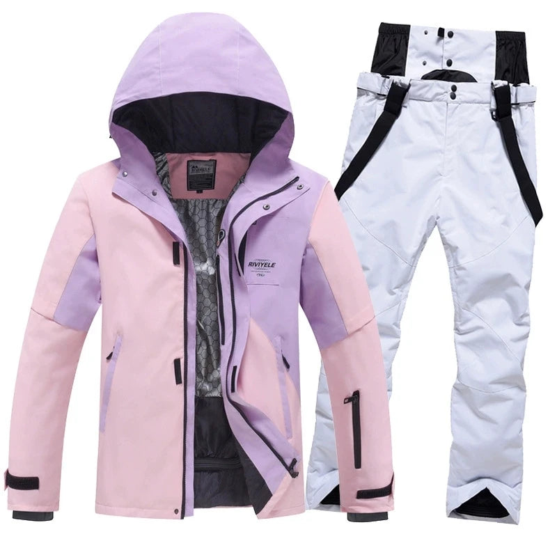 Waterproof Ski Suit Sets for Men and Women, Pullover, Snow Costume, Jacket and Pant, Outdoor Clothing, Snowboarding, Winter