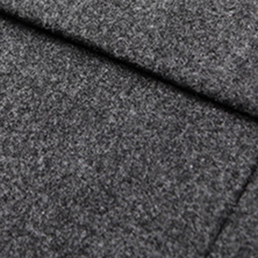 Woolen Coat Male Mid-Length Men Trench Coat Autumn Winter Pockets Single Breasted Slim Fit Windbreaker Coat Men Jacket Outwear