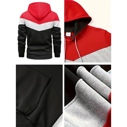 Herr tracksuit – Tricolor hoodie & byxor