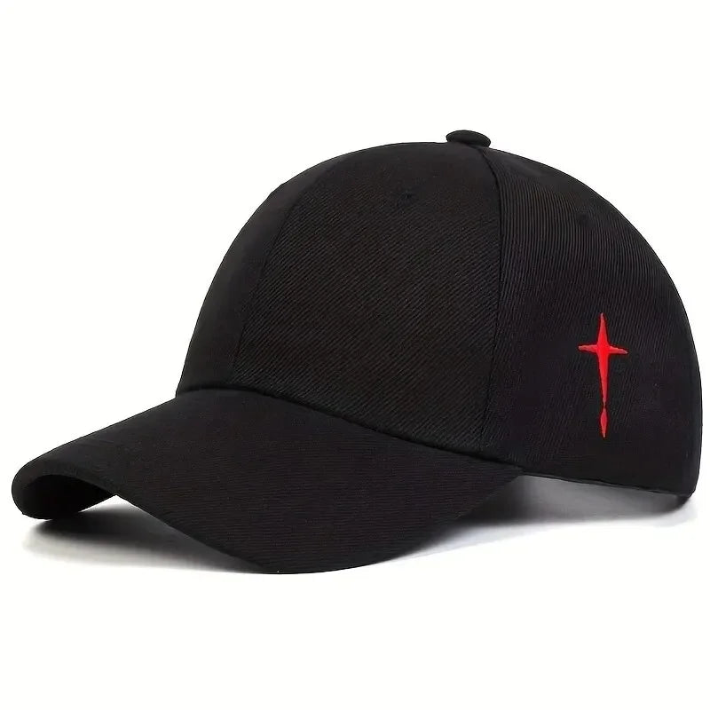 Unisex Baseballkeps med Broderad Cross – Elegant, Justerbar & Tidlös | Eurosane™