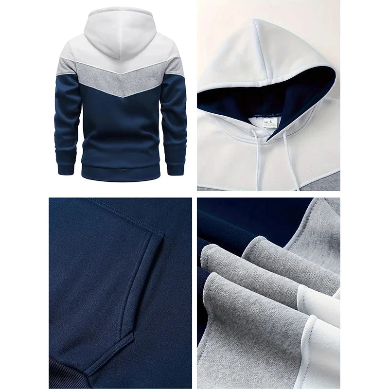 Herr tracksuit – Tricolor hoodie & byxor