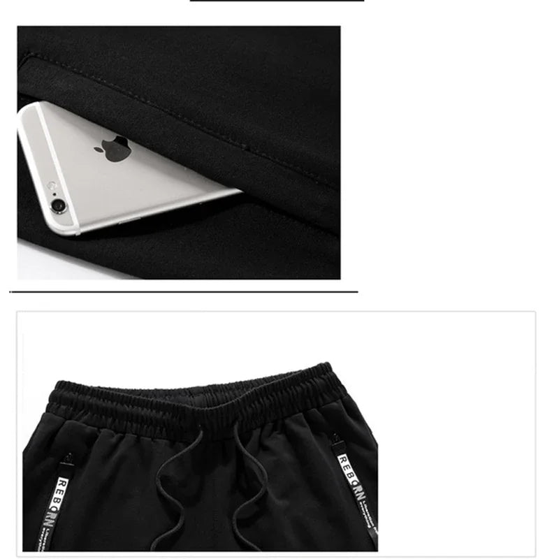 A fashionable sportswear set for men in spring and autumn, featuring a zippered cardigan, jacket, sweatshirt and pants, suitable