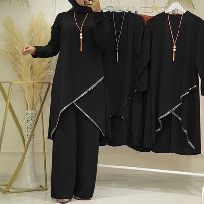 Muslimskt 2-delars Set – Blus & Vida Byxor Eid/Ramadan