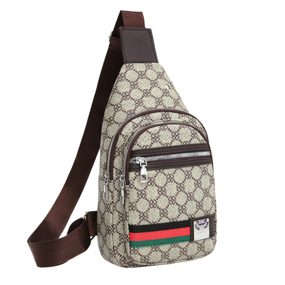 Herr Crossbody Väska – Multifunktionell Axelväska med Hörlursuttag & Stilren Design