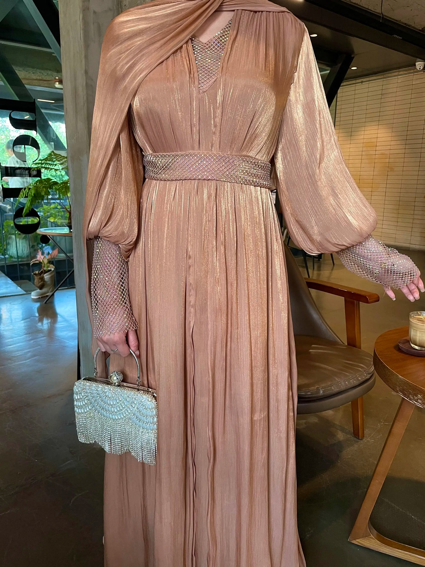 Chiffon abaya- kaftan / klänning