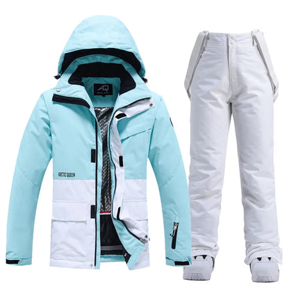 Men and Women Fashion Snow Suit, Winter Clothes Ski, Snow Ski Jacket and Pant Sets, Snowboarding Clothing, Unsex, -30 Warm