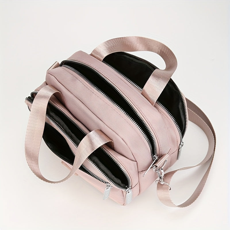 Dam handväska – Nylon med justerbar rem & flera fack
