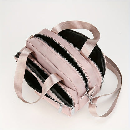 Dam handväska – Nylon med justerbar rem & flera fack