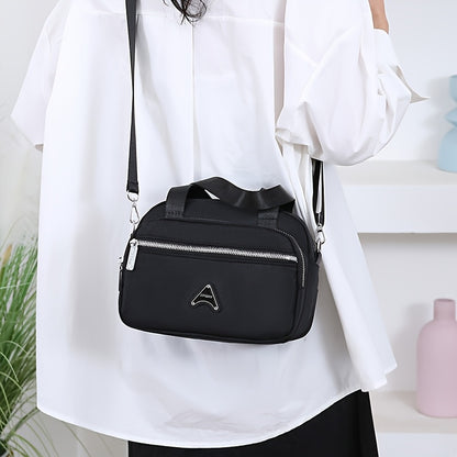 Dam handväska – Nylon med justerbar rem & flera fack