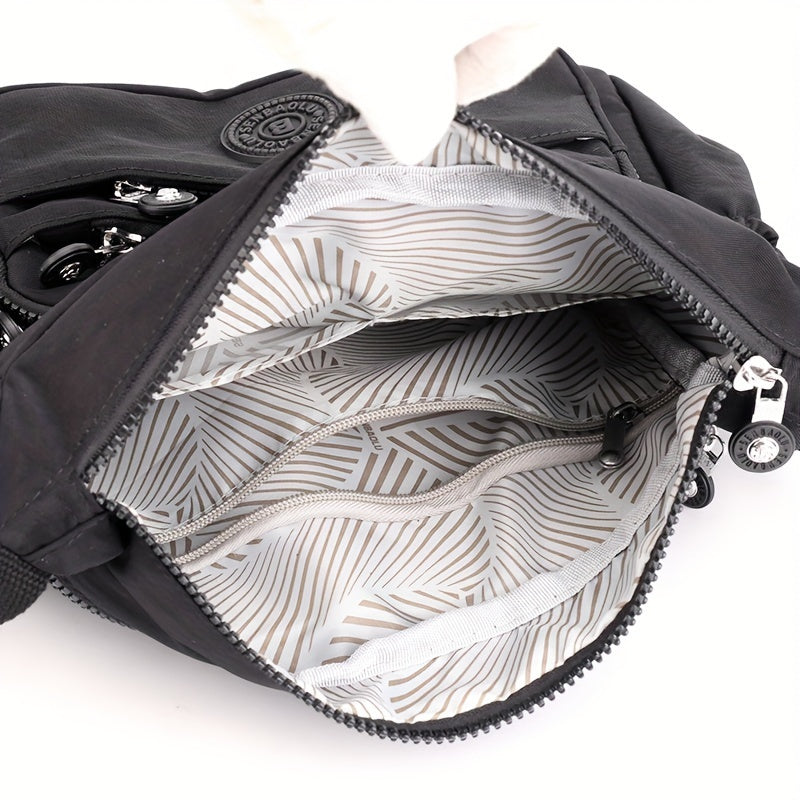 Dam crossbody-väska – Svart nylon med justerbar rem