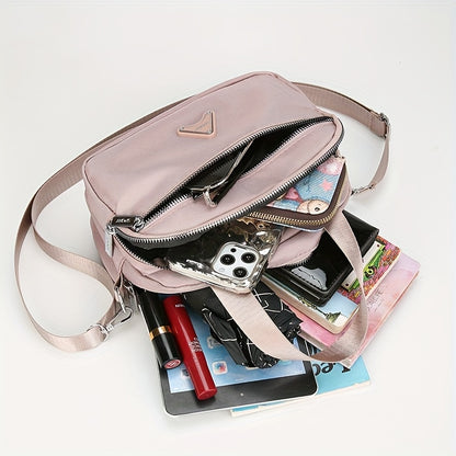 Dam handväska – Nylon med justerbar rem & flera fack